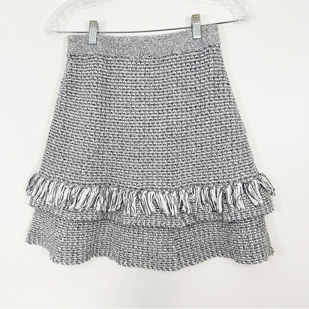 Anthropologie Maeve Tamara Fringed Mini Sweater Skirt Size XS - Picture 5 of 8